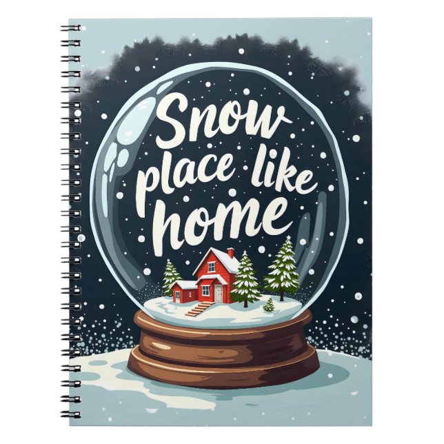 Caderno Espiral Snow Place Like Home Holidation Cote (Frente)