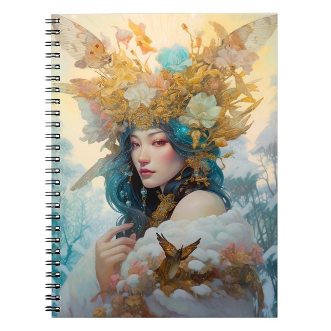 Caderno Espiral Snow Queen Fantasy Art (Frente)