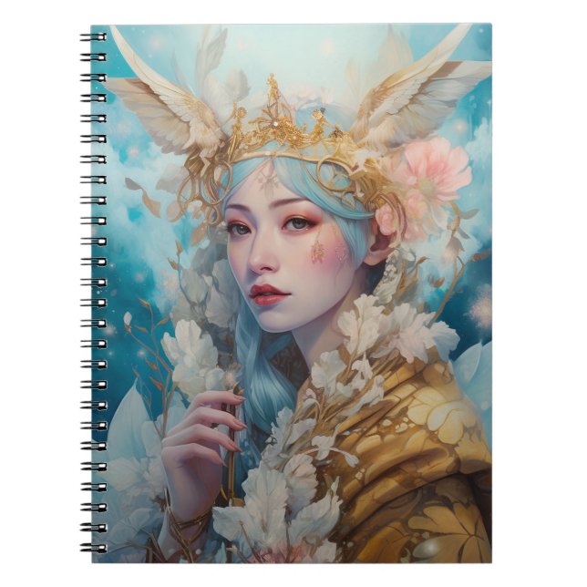 Caderno Espiral Snow Queen Fantasy Art (Frente)