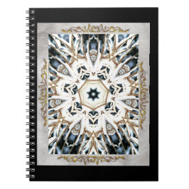 Caderno Espiral Snow Web com Flouramento Dourado