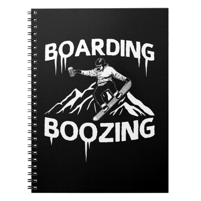 Caderno Espiral Snowboard Boozing (Frente)