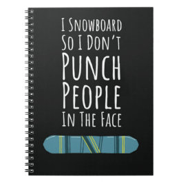 Caderno Espiral Snowboarding Accessories Gifts Winter Snowboarder 