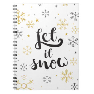 Caderno Espiral Snowflake Doodles Gráficos de Natal