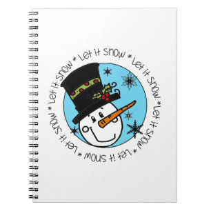 Caderno Espiral Snowman Deixe-o nevar