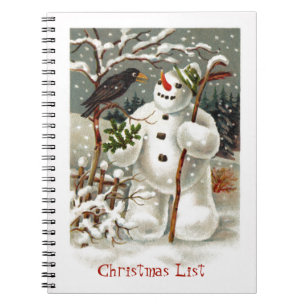 Caderno Espiral Snowman e Crow Notebook