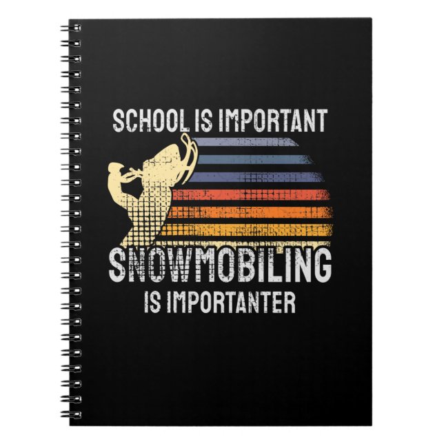 Caderno Espiral Snowmobiling Snowmobile (Frente)