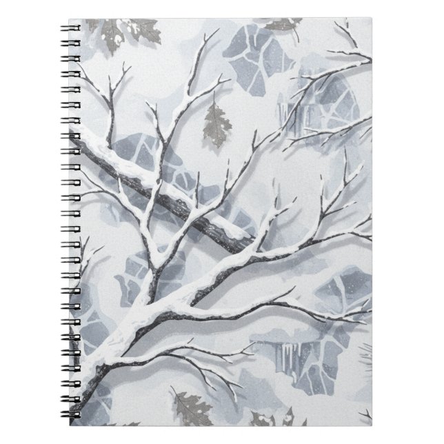 Caderno Espiral Snowy Environments Camouflage  (Frente)