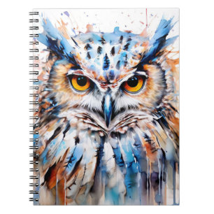 Caderno Espiral Snowy Owl Diário para notebook