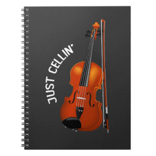 Caderno Espiral Só Cellin'Engraçado Refrescando Cello Violin