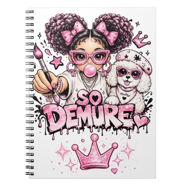 Caderno Espiral So Demure™ Starberry & MooMoo (Frente)