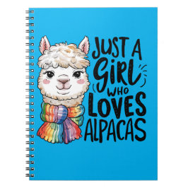 Caderno Espiral Só uma garota que ama o Alpacas