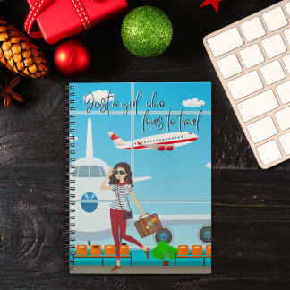 Caderno Espiral Só uma garota que ama viagem