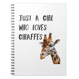 Caderno Espiral Só Uma Menina Que Ama Girafas Bestiçadas