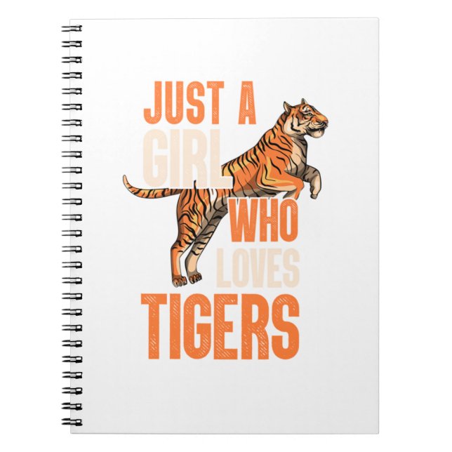 Caderno Espiral Só Uma Menina Que Ama Tigres Tiger Safari. Perfeit (Frente)