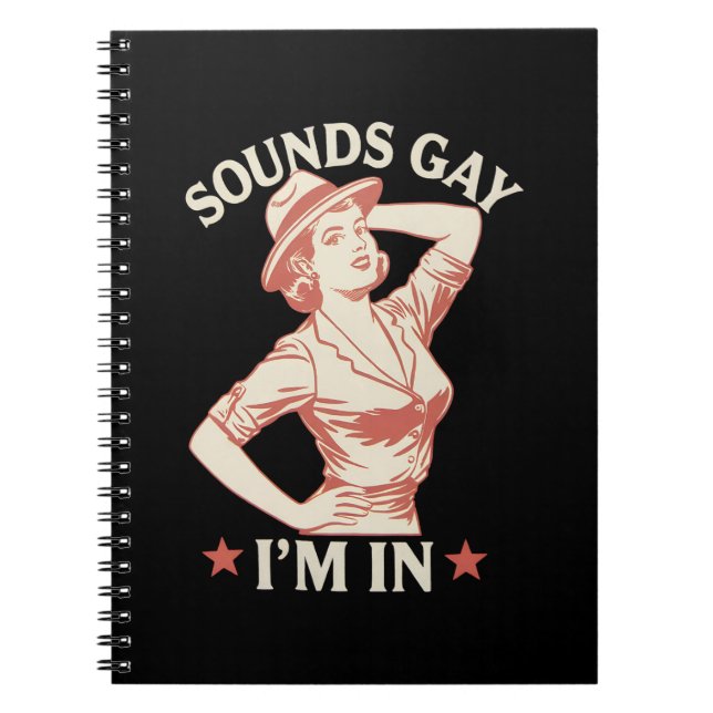 Caderno Espiral Soa Gay, estou em lésbica Cowgirl Howdy LGBTQ (Frente)