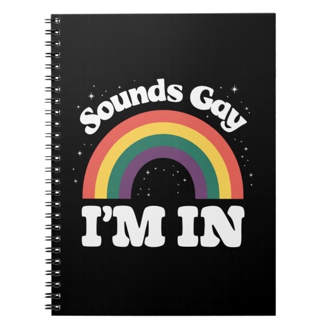 Caderno Espiral Soa Gay no mês do Orgulho LGBTQ (Frente)