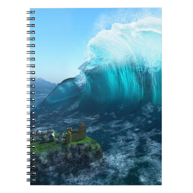 Caderno Espiral Sob o notebook Wave (Frente)