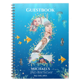 Caderno Espiral Sob o segundo aniversário Grande de Colagem de Fot