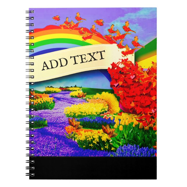 Caderno Espiral SOBRE O notebook RAINBOW Spiral Photo (Frente)