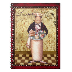 Caderno Espiral Sobremesa do cozinheiro chefe