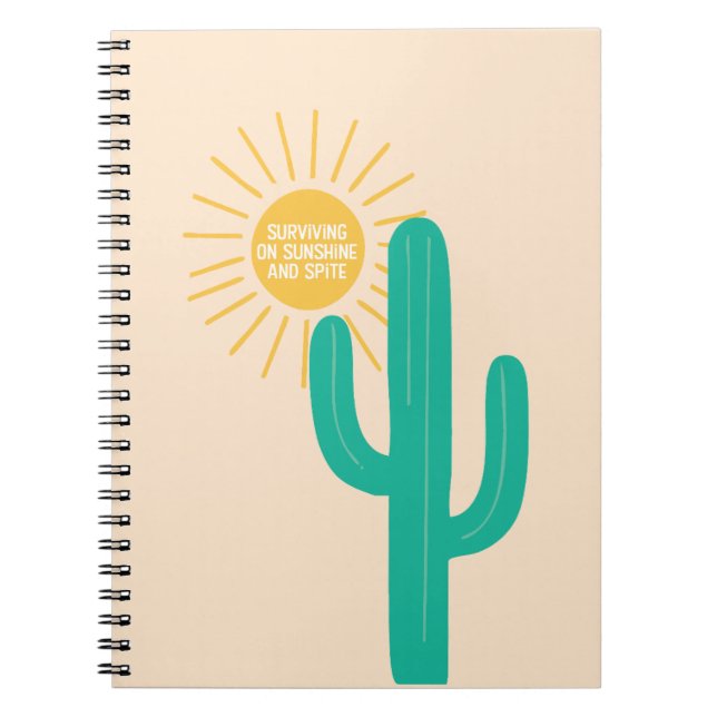 Caderno Espiral Sobrevivendo à Luz do Sol e ao Período (Frente)