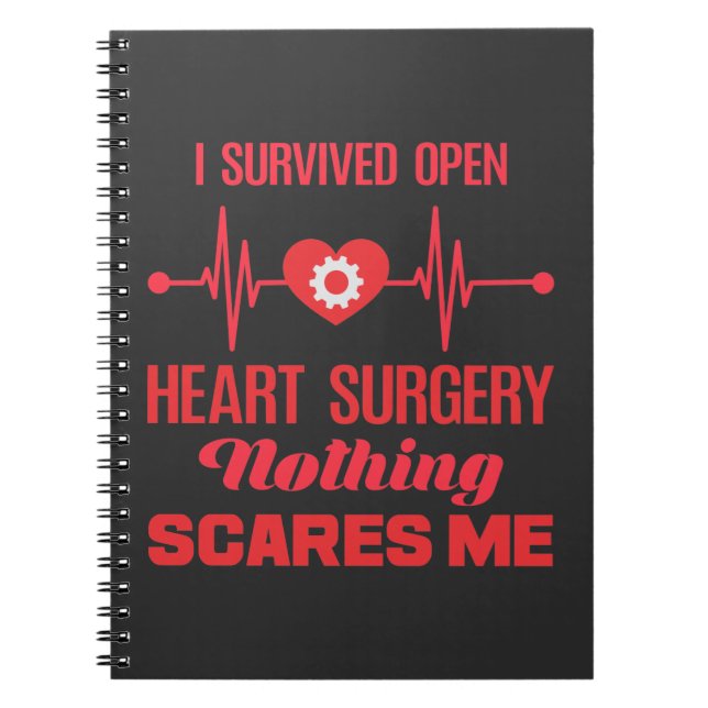 Caderno Espiral Sobrevivente de Cirurgia Aberta Obtenha Boa Recupe (Frente)