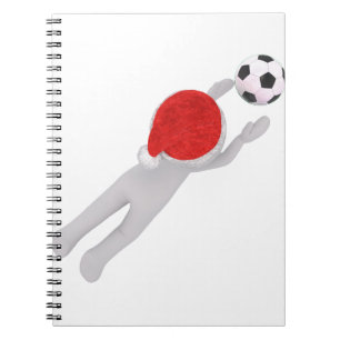 Caderno Espiral soccer santa claus