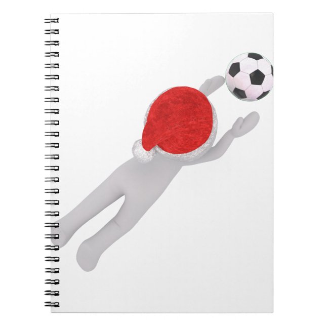 Caderno Espiral soccer santa claus (Frente)
