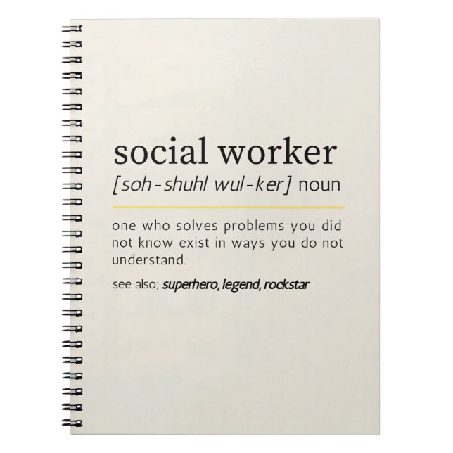 Caderno Espiral  Social Worker noun (Frente)