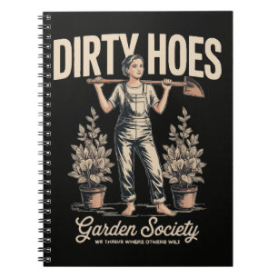 Caderno Espiral Sociedade de Jardinagem das Vadias Sujas Fun Jardi