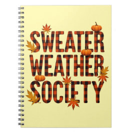 Caderno Espiral Sociedade do Clima de Suéter Design Aconchegante d