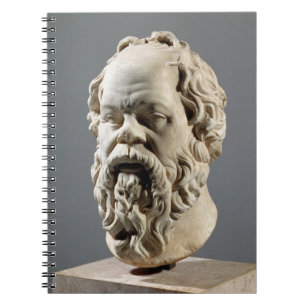 Caderno Espiral Socrates, cabeça de mármore, cópia de um bronze