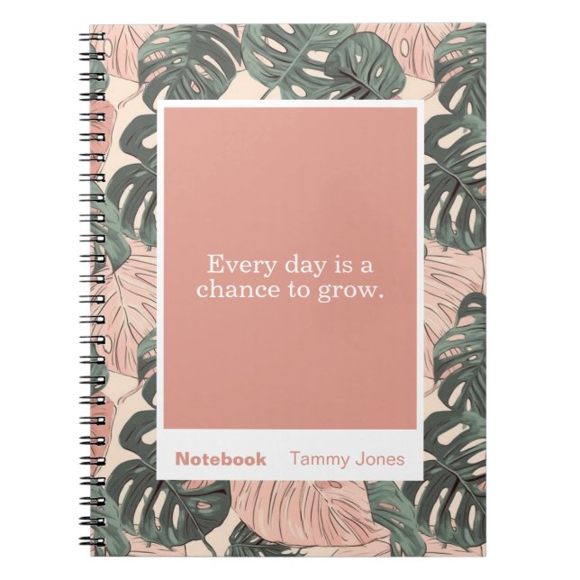 Caderno Espiral Soft Clay Monstera Block Quote Classic Notebook (Frente)