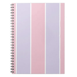 Caderno Espiral Soft Color Vertical Stripe Pattern Design