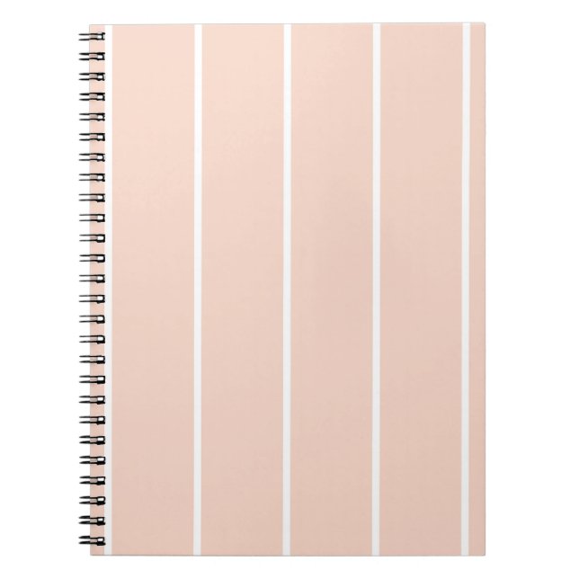 Caderno Espiral Soft Color Vertical Stripe Pattern Design (Frente)