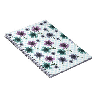 Caderno Espiral Soft Cottagecore Floral Pattern | Pastel Aesthetic