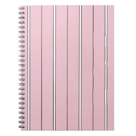 Caderno Espiral Soft Pink Vertical Stripe Pattern Minimal
