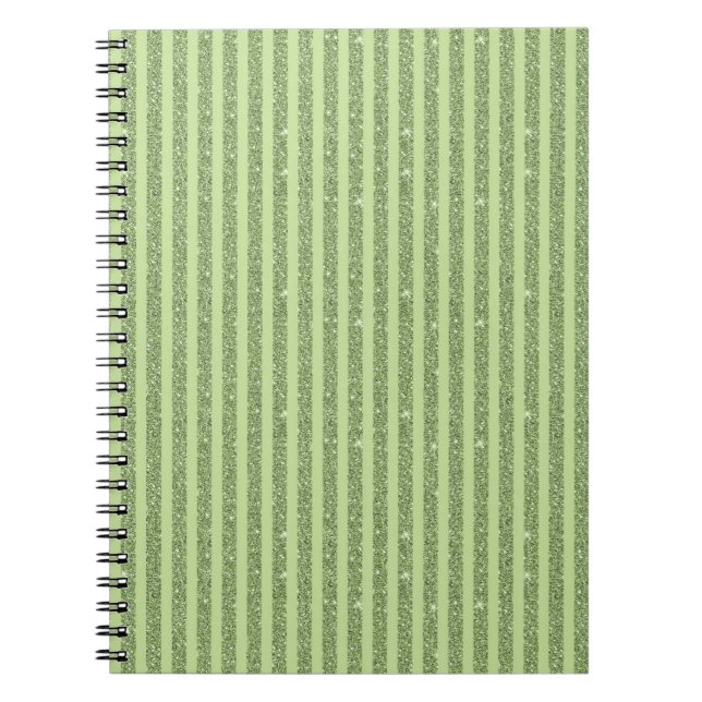 Caderno Espiral Soft Pistachio Glitter Style Minimal Pattern (Frente)