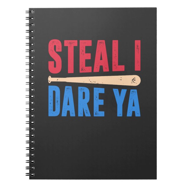 Caderno Espiral Softbol - Roubo Eu Desafio Você (Frente)