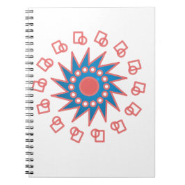 Caderno Espiral Sol azul
