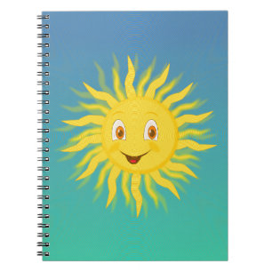 Caderno Espiral Sol com Linhas Circulares