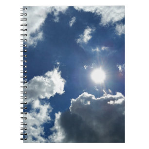 Caderno Espiral Sol e nuvens