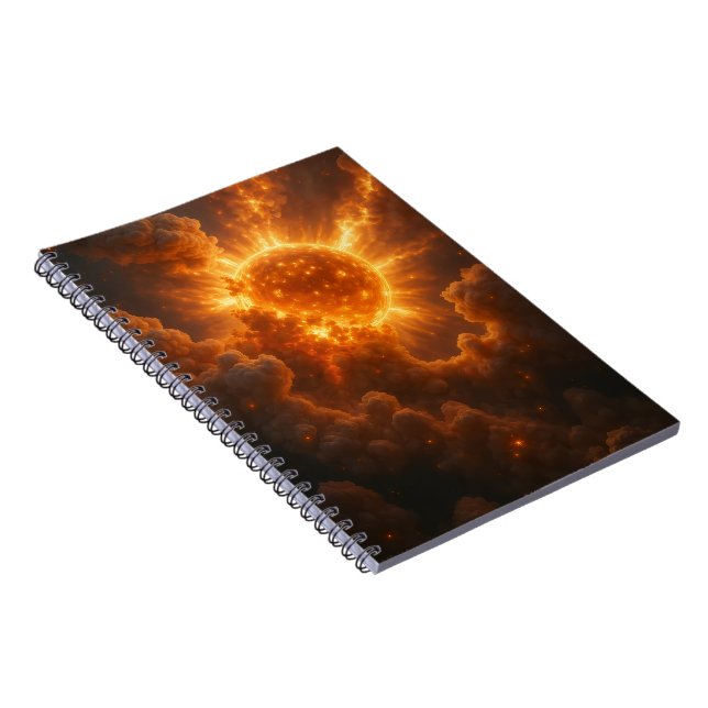 Caderno Espiral Sol Incandescente (Lado Direito)