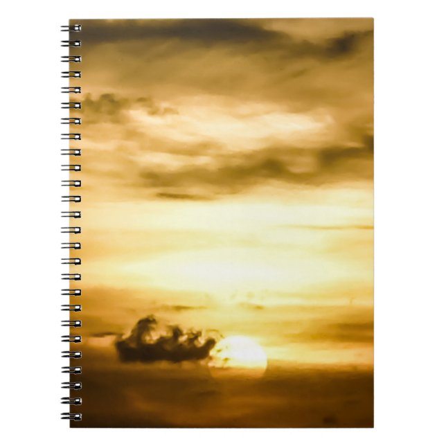 Caderno Espiral Sol No Oceano Pacífico (Frente)