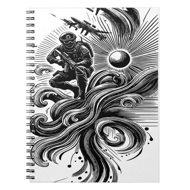Caderno Espiral Soldat et Vagues Art Solaire (Frente)