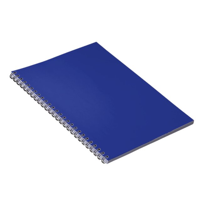 Caderno Espiral Solid Deep Blue Backdrop | Bold Minimalist Design (Lado Direito)