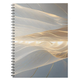 Caderno Espiral Solstice Echo – Golden Wave Minimalist Journal Not