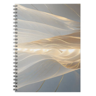 Caderno Espiral Solstice Echo – Golden Wave Minimalist Journal Not