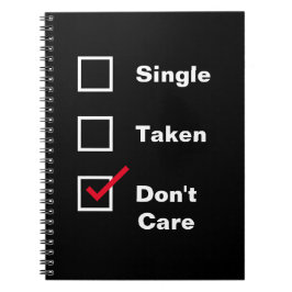 Caderno Espiral Solteiro engraçado tirado Não se importe com o Nam