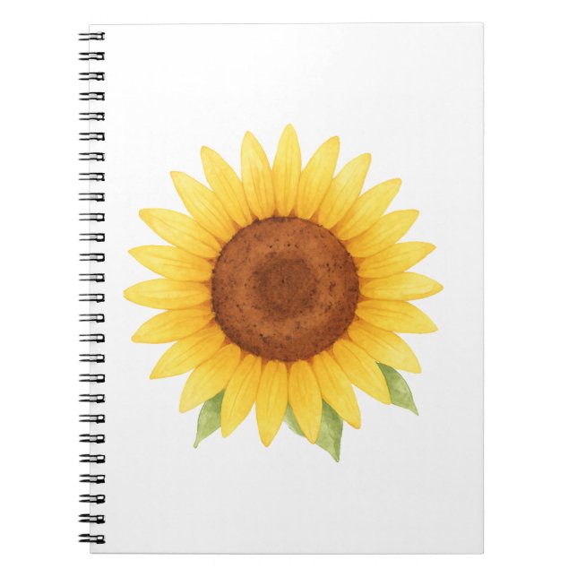 Caderno Espiral Solteiro Girassol (Frente)